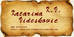Katarina Videsković vizit kartica